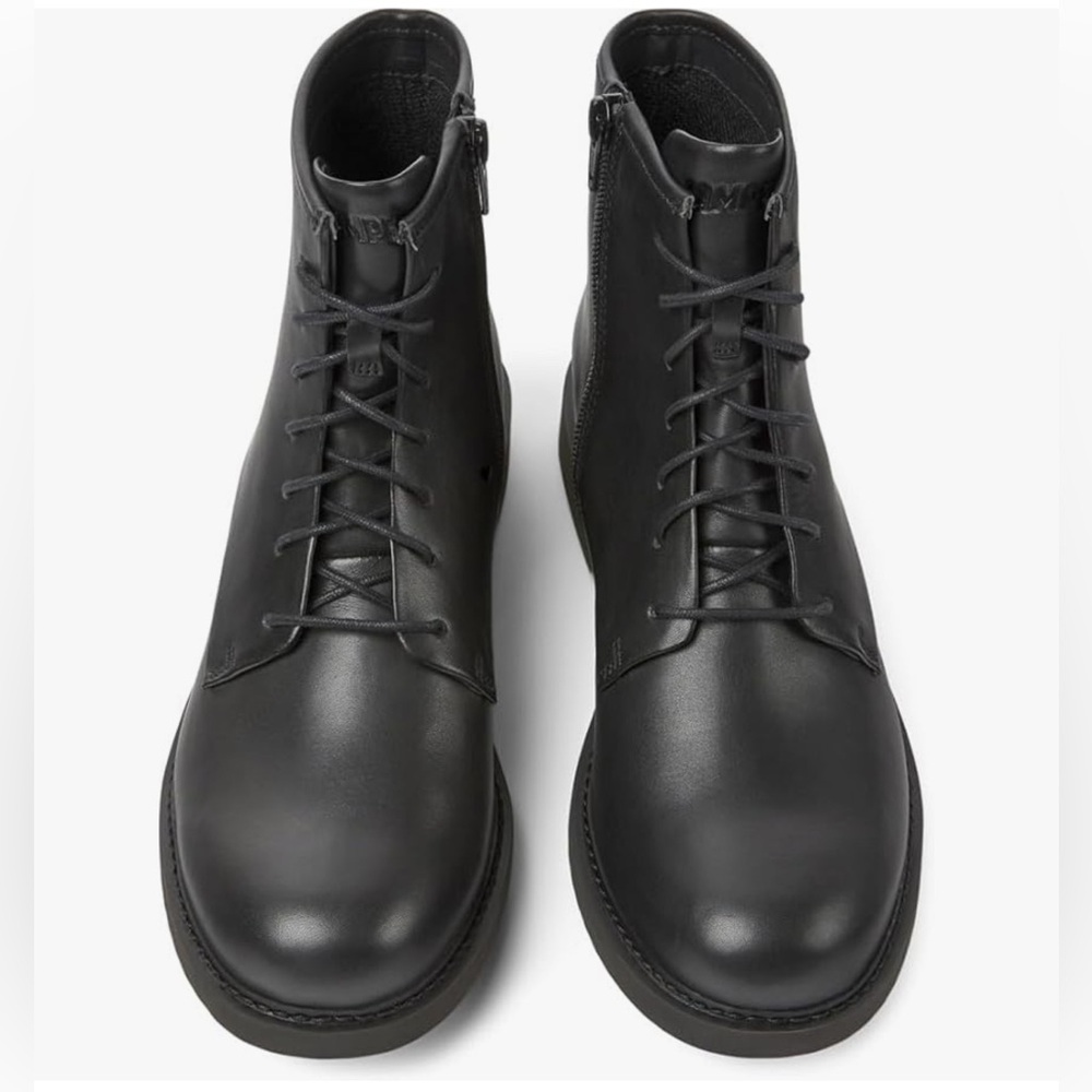 Camper boots. Leather. Size 9. Lace up ankle bootie style.